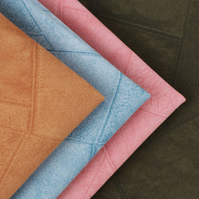 Denim Check Garment PU Couro Impermeável Baço de algodão lavável