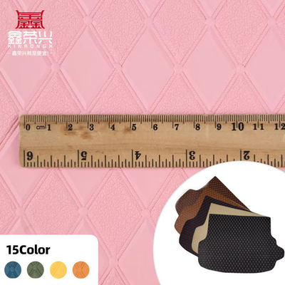 PVC Rhombus Estilo em relevo Couro sintético artificial para carro Pés Assentos de carro Sofá Decorar Saco Tecido de Couro Falsos