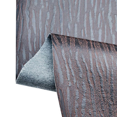 Venda a retalho de couro Pvc de listras de couro sintético de madeira Impressão de embalagem Carteira Caixa de sapatos Bloco de notas Tecido de couro falso