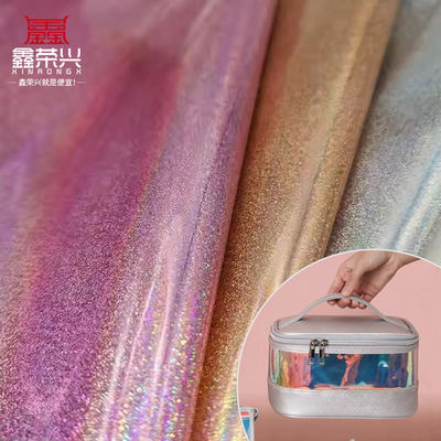 Pu Holographic Leather Little Grain Embossed Synthetic Artificial Faux Shoes Vanity Case Handbag Notebook Leather Fabric