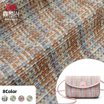 0.8mm Espessura 137cm Largura PVC Couro Falsos Tecido de Couro com Tapete de Erva Impressão em 5 cores