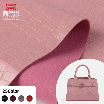 Tecido de couro falso de couro de PVC com padrão animal 137cm de largura e apoio duplo escovado