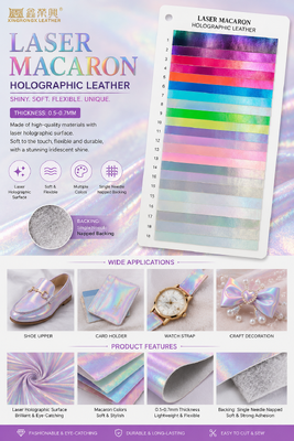 Laser Macaron Couro sintético holográfico