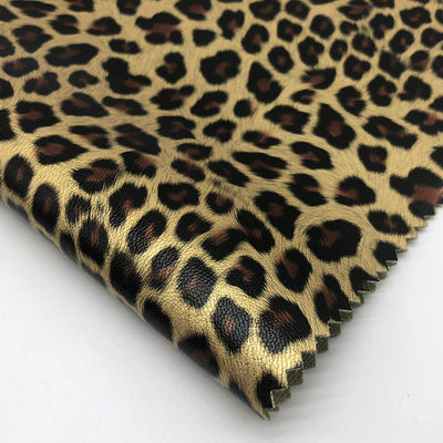Vestuário de Impressão Leopard PU Couro Resistente à Água 0,6 mm Espessura Personalizada