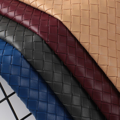 Saco de mão tecido em relevo de tecido PVC de couro falso macio e durável