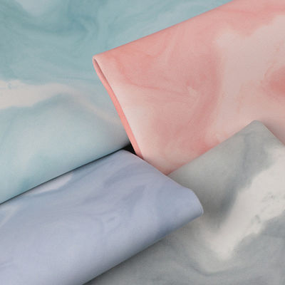 1.0mm Impressão digital de mármore PVC Couro falso Bottom escovado para uso em bolsas de mão bolsas cosméticas