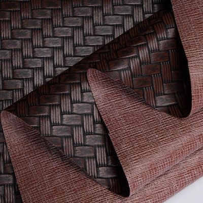 0.6mm Embalagem em Reboco Couro Falsos Tricoteado PVC Couro Big Mat Tecido