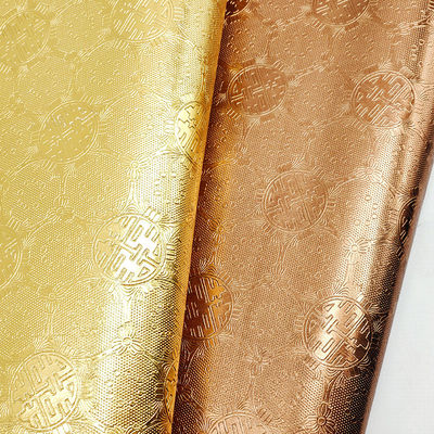 Caixa de embalagem de couro da série dourada de couro de PVC em relevo não tecido