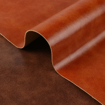 Óleo de cera PU Tecido de couro para bolsas de mão Pintado Antifouling