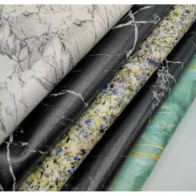 0.7mm impermeável PU de couro sintético Falsos padrão de mármore fosco