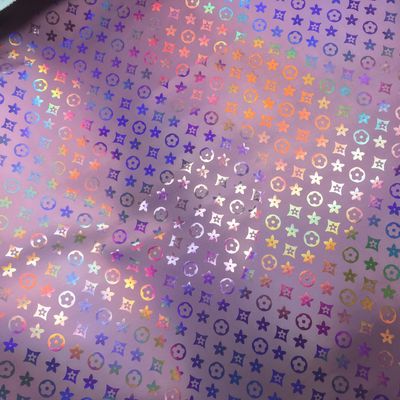 Bolsa de mão Laser Grave PU Couro colorido Flor do Pentágono Couro artificial PU