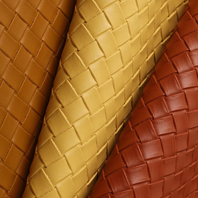 Saco de mão tecido em relevo de tecido PVC de couro falso macio e durável