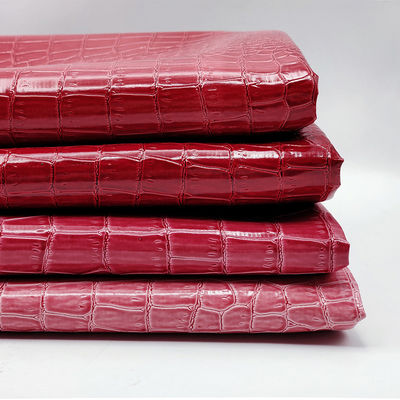 Caixa de embalagem de couro de crocodilo brilhante de PVC Couro em relevo de crocodilo
