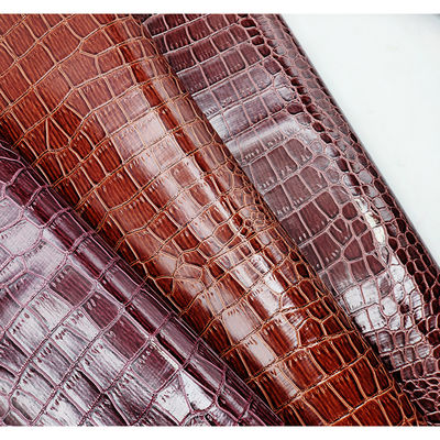 Caixa de embalagem de couro de crocodilo brilhante de PVC Couro em relevo de crocodilo