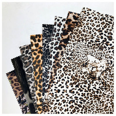 Versátil Soft PU de couro sintético Leopard Impressão de fundo elástico