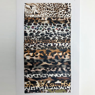 Versátil Soft PU de couro sintético Leopard Impressão de fundo elástico