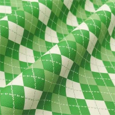 Bolsa de mão Impressão personalizada de tecido de couro falso com padrão PVC Diamante geométrico