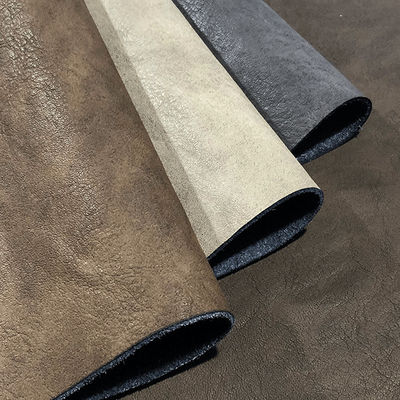 Simulado PU Microfibra de Couro para Calçado Retro Patrão de Barca queimada