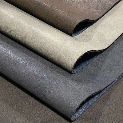 Simulado PU Microfibra de Couro para Calçado Retro Patrão de Barca queimada