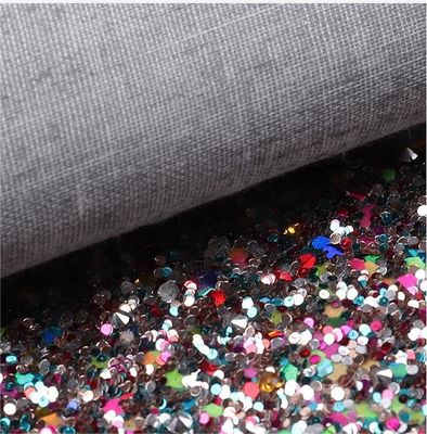 Impressão suave Glitter PU Couro Glamour Sequins doces brilhantes 1,2 mm espessura