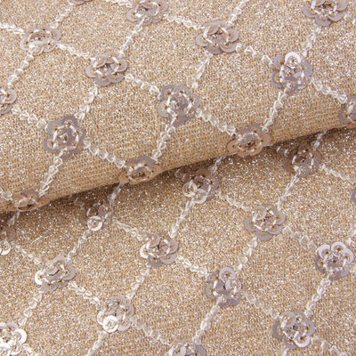 Sequin Flor Brilhante Brilhante PU Couro Eco-friendly 100% Couro Poliuretano