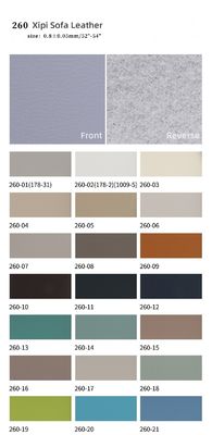 0.8 mm Espessura Couro de PVC de grânulos finos escovado e revestido com tecido para mobiliário Tapete de instrumentos musicais