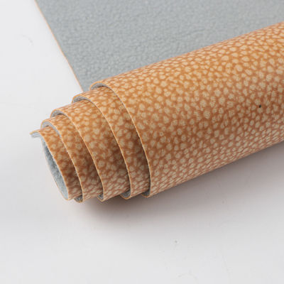Tecido de couro litchi de 1,2 mm Tecido de couro respirável para sofás / almofadas