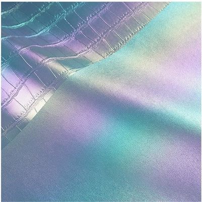 Saco de couro artificial de crocodilo de PVC falso colorido com gradiente