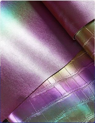 Saco de couro artificial de crocodilo de PVC falso colorido com gradiente