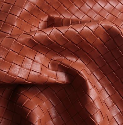 Saco de mão tecido em relevo de tecido PVC de couro falso macio e durável