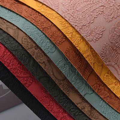 3D Retro Floral Embossed PVC Couro Para Bolsa Embalagem Caixa Tecido Decorativo Placemat Couro Falso