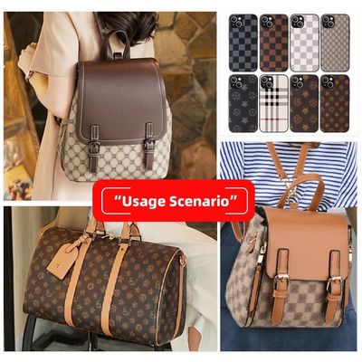 Couro Falso PVC Impresso por Atacado para Bolsas, Capas de Celular e Tapetes de Mesa