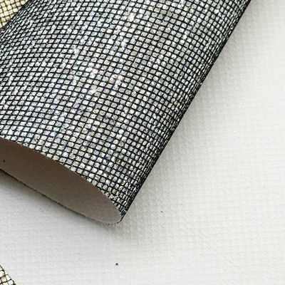 Couro Sintético PVC com Glitter Grosso para Sapatos, Joias, Artesanato, Malas, Embalagens, Caixas, Impermeável, Couro Falso Elástico