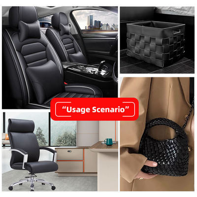 Padrão tecido em tecido com laço Couro sintético PVC Sapatos em relevo Bolsas Móveis Artesanato Carro Tecido de couro sintético elástico