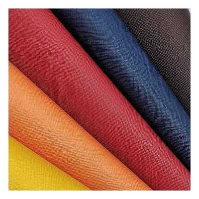 Couro Sintético Artificial de Grão Cruzado PVC para Carteira, Embalagem, Capa, Sapatos, Caderno, Tecido de Couro