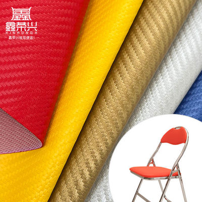 Cor brilhante Fibra de carbono falsa Grão Couro sintético PVC Calçado de couro artificial Travesseiro de carro Tecido decorativo interior