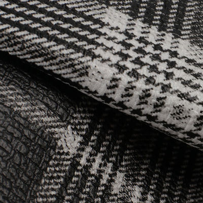 Tecido PVC Tech Padrão Xadrez Escocês Couro Sintético Artificial Bolsa Sofá Sapato Cinto de Segurança Automóvel Couro Falso