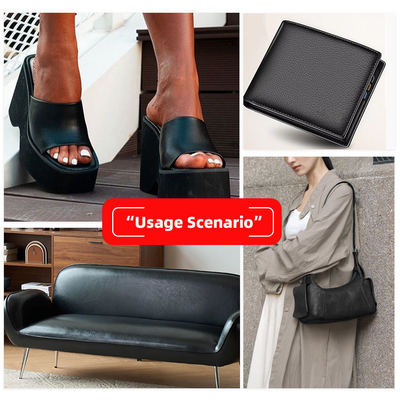 Couro Sintético Artificial de PVC com Costas Duplas Escovadas no Atacado, Vários Padrões em Relevo para Bolsas, Sofás e Materiais de Couro Sintético