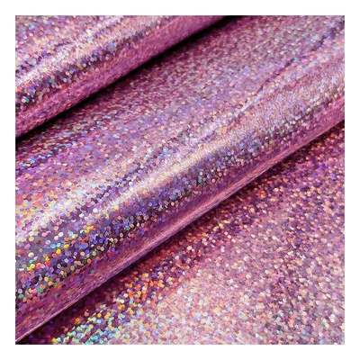 Espelho Holográfico Pu Couro Padrão de Vidro Grande Espelho de Grão Sintético Artificial Falsos Sapatos Cassação de Vanidade Bolsa de Mão Tecido de Couro