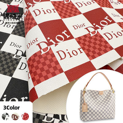 Tecido de Couro Sintético PVC Estampado com 0,8mm de Espessura para Bolsas e Carteiras