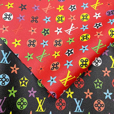 Couro falso de PVC impresso e à prova d'água para sacos e artesanato