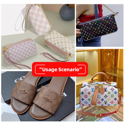 Couro falso de PVC impresso e à prova d'água para sacos e artesanato