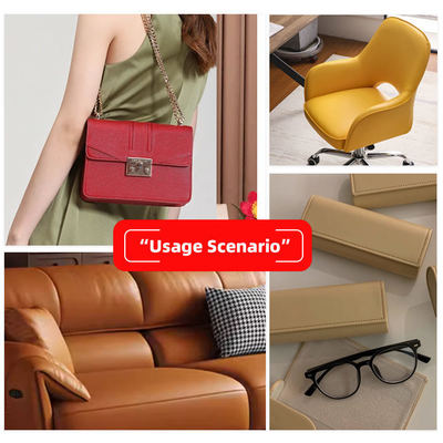 Tecido de couro tricotado em PVC com 0,6 mm de espessura para estofados de móveis e carros