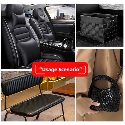 Couro sintético PVC tecido em relevo para estofamento de móveis