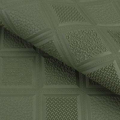 PVC Antiskid Rhombus Estilo em relevo Couro sintético artificial para carro Pés Assentos de carro Sofá Decorar Saco Tecido de Couro Falsos