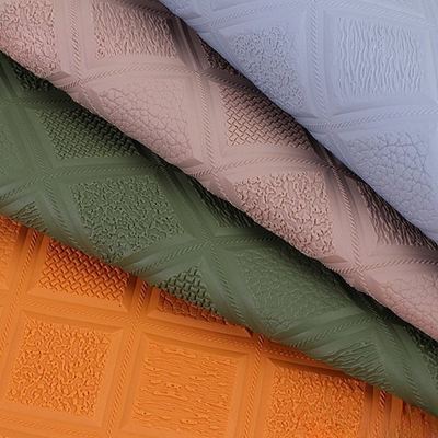 PVC Antiskid Rhombus Estilo em relevo Couro sintético artificial para carro Pés Assentos de carro Sofá Decorar Saco Tecido de Couro Falsos