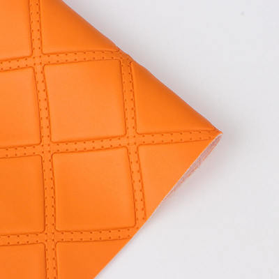 Couro Sintético Artificial Estilo Relevo Perfurado em Losango de PVC para Assentos de Carro, Sofá, Decoração de Bolsas e Tecido de Couro Falso