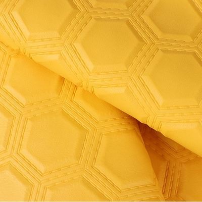 PVC bordado Hexagonal embossed couro sintético artificial para carro pé assentos de carro sofá decorar saco tecido de couro falso