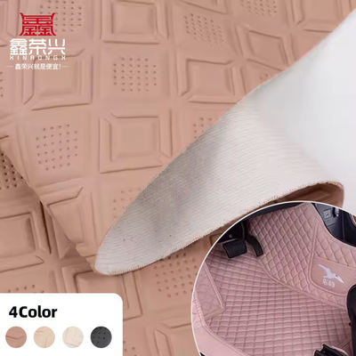 Couro Sintético Artificial Estilo Relevo Perfurado em Diamante PVC para Assentos de Carro, Sofá, Decoração de Bolsas, Tecido de Couro Falso