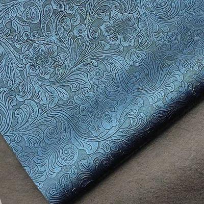 Couro Sintético Artificial com Estampa Floral em PVC para Carteira, Caixa, Sapatos e Caderno